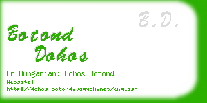 botond dohos business card